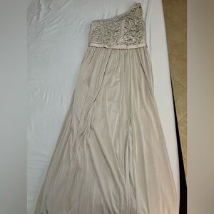 Comfortable dress wore it as a brides maid dry cleaned .